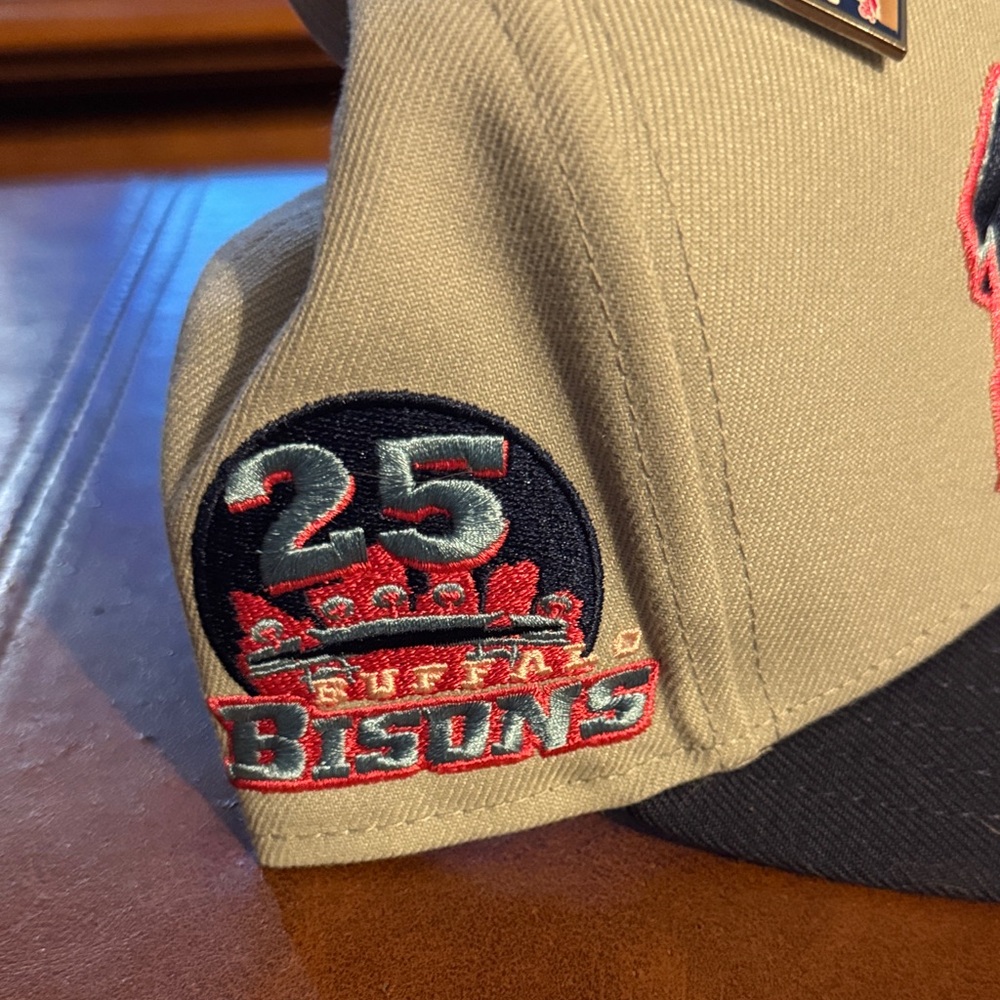 Buffalo Bisons Two-Tone Snap Back - Gray, Navy, Pink - Picture 5 of 9